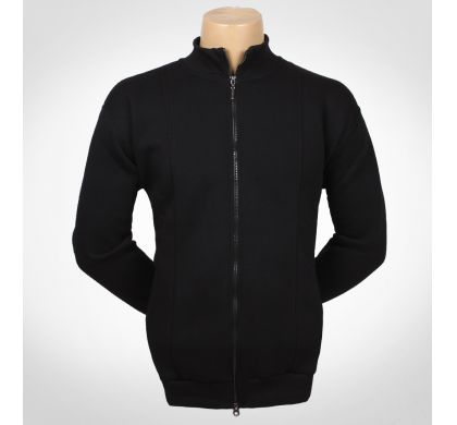 Теплая толстовка, начес, с карманами. XL-4XL(T-56), цвет Черный, D.Steech, фото № 2