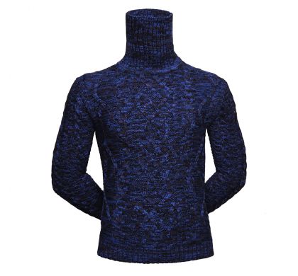 Теплый, разноцветный свитер (1969), цвет синий, D.Steech, фото № 1