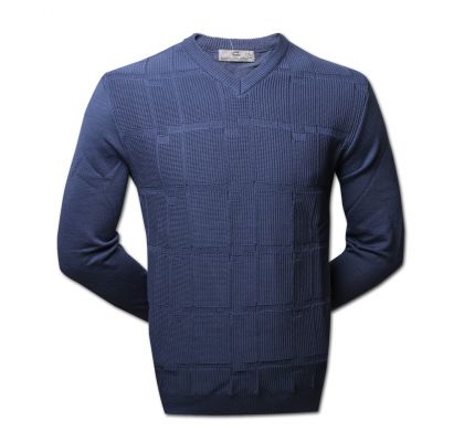 Пуловер с рельефным узором (1389), цвет джинс, D.Steech, фото № 1