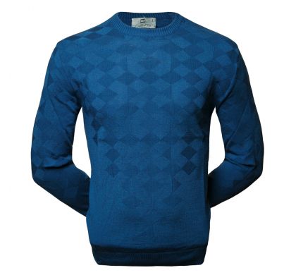Классический джемпер 3XL-5XL (1589), цвет св.джинс, D.Steech, фото № 1