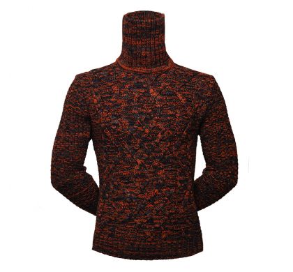 Нарядный тёплый свитер (1995), цвет оранжевый, D.Steech, фото № 1
