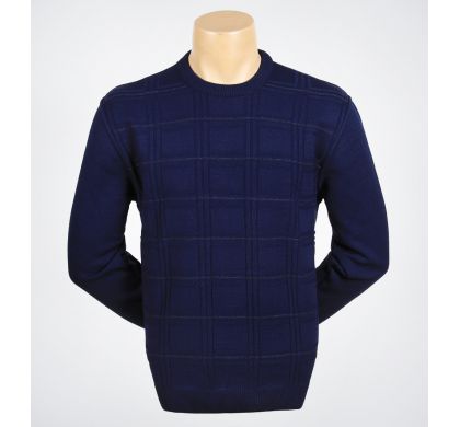 Джемпер с рельефным рисунком 4XL-5XL (587), цвет синий, D.Steech, фото № 1