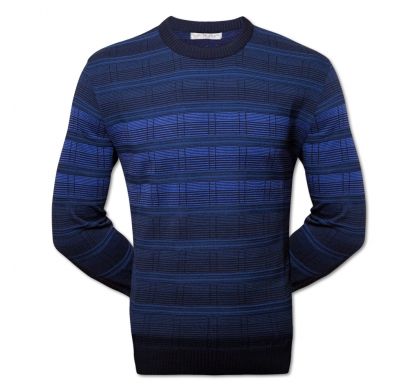 Классический джемпер 3XL-5XL (1528), цвет синий-джинс, D.Steech, фото № 1