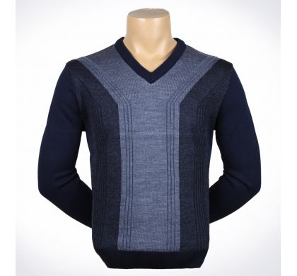 Классический пуловер (1091), цвет синий, D.Steech, фото № 1