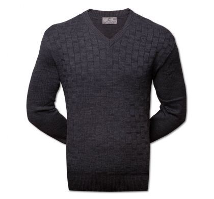 Классический пуловер XXL-5XL ( 1475 ), цвет тёмно-серый, D.Steech, фото № 4