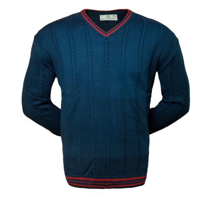 Классический пуловер 3XL-5XL ( 1610 ), цвет синий, D.Steech, фото № 1