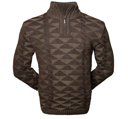 Кофта теплая 3XL-5XL (1636), цвет коричневый, D.Steech, фото № 1