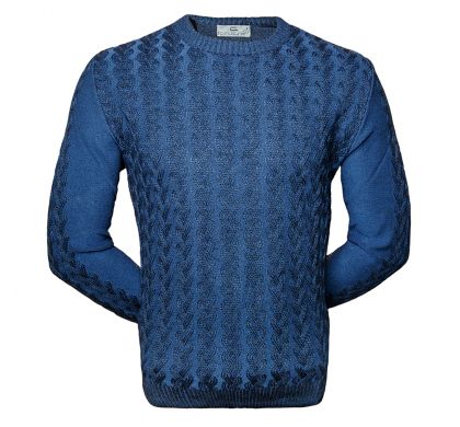 Джемпер с узором 3XL-5XL (1644), цвет джинс, D.Steech, фото № 1