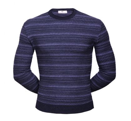 Тонкий классический джемпер (1901), цвет джинс, D.Steech, фото № 1