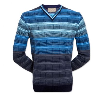 Классический пуловер 3XL-5XL (1249), цвет джинс, D.Steech, фото № 1