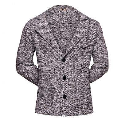 Стильный трикотажный пиджак 3XL-4XL( 2051 ), цвет светло-серый, D.Steech, фото № 2